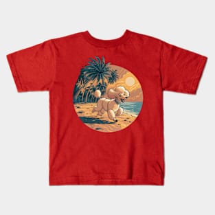 Vintage Retro Poodle Dog Kids T-Shirt